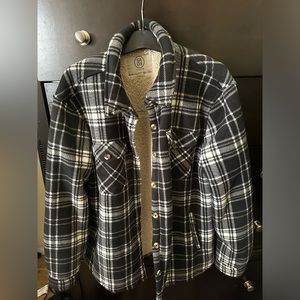 Sage Collective Sherpa-lined flannel